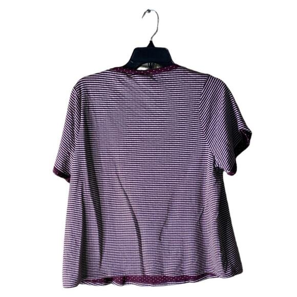 ModCloth Top Women's Size 1X Stripes Front Pocket Short Sleeves T-Shirt - Picture 2 of 7